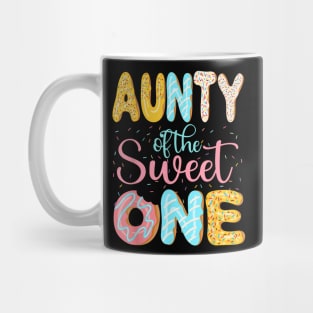 Aunty Of The Sweet One Aunt Donuts Family Matching Party Mug